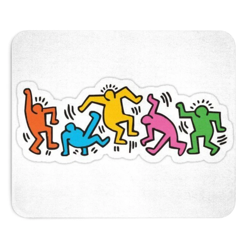 ماوس پد طرح آدمک های رنگی سایز 19x24 سانتی متر