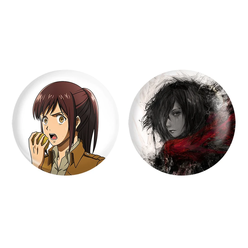 مگنت خندالو طرح لیوای آکرمن و یلنا انیمه اتک آن تایتان کد 1101411017 مجموعه 2 عددی