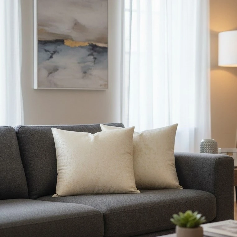 کاور کوسن مدل ساتن مبلی سایز 40*40 سانتی متر بسته دو عددی