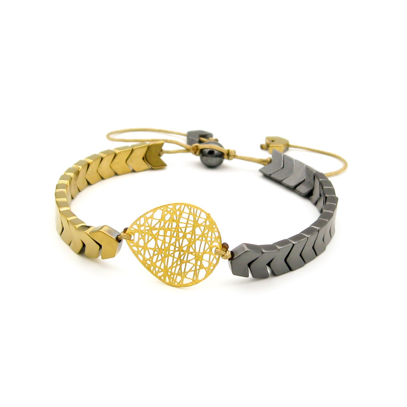 دستبند طلا 18 عیار زنانه کاپانی مدل چیپسی کد kb027 -  - 2