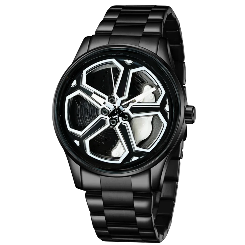 ساعت مچی عقربه‌ای کوارتز مردانه مدل اسپرت صفحه رینگ چرخان کد S1