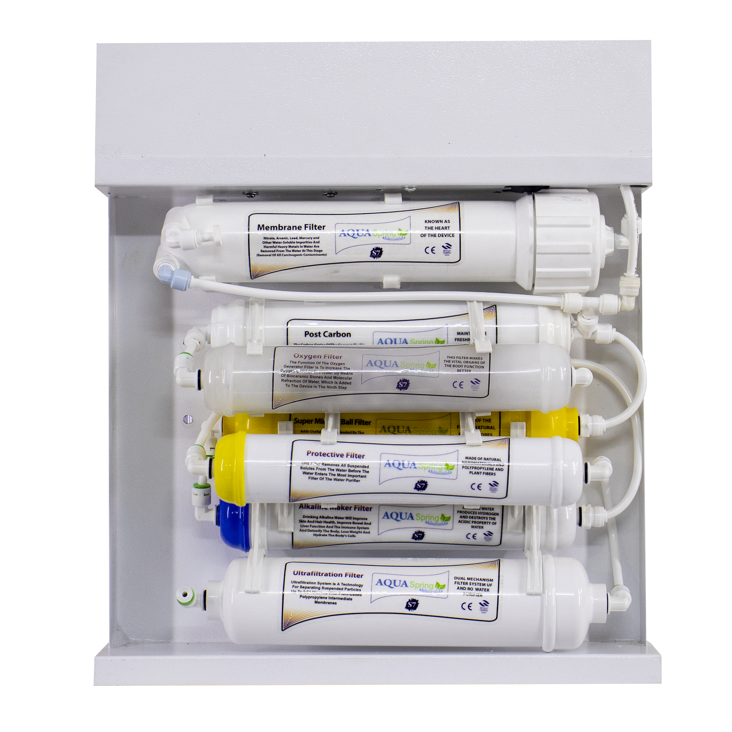 دستگاه تصفیه کننده آب آکوآ اسپرینگ مدل RO-S7-WZ 7800 به همراه کیت نشتی و فیلتر  مجموعه 4 عددی
