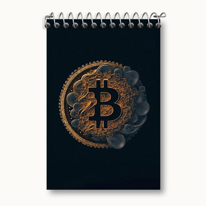 دفتر یادداشت 50 برگ خندالو مدل بیت کوین (Bitcoin) کد F901