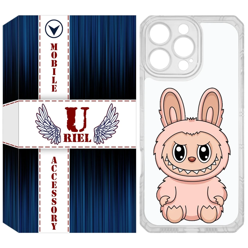 کاور یوریل مدل Clear کد 138 طرح لبوبو Labubu مناسب برای گوشی موبایل اپل iPhone 16 Pro