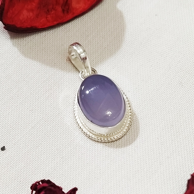 آویز گردنبند نقره زنانه سلین کالا مدل عقیق کبود ce-As155