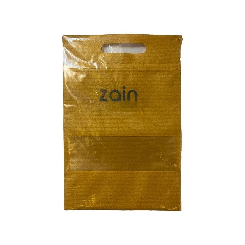 پاکت زیپ‌دار زین‌ پک مدل کرافت پنجره دار کد 20×30 بسته 10 عددی