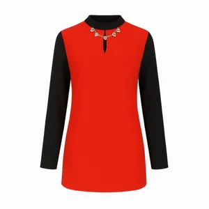 تخفیف بلوز آستین بلند یقه ایستاده زنانه مدل ماهک کد ۲۰