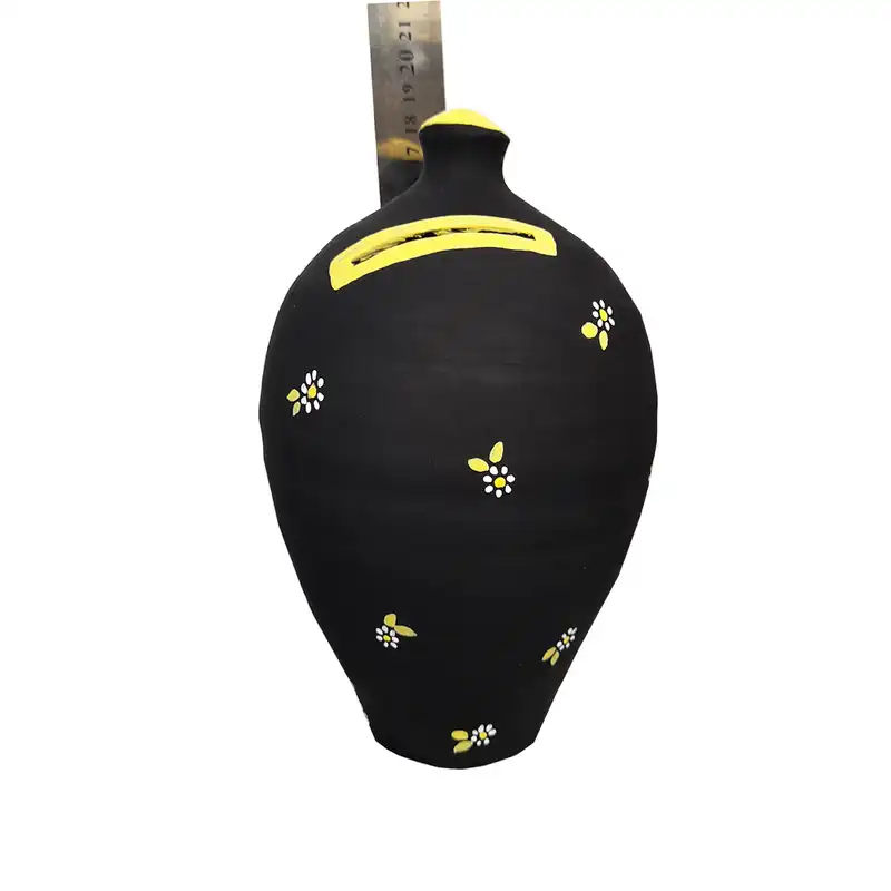 قلک سفالی طرح گلی مدل HT - 20