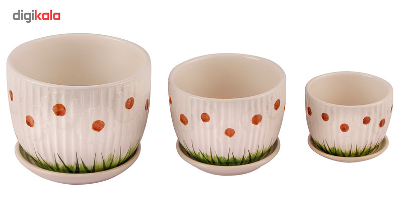 گلدان مدل 126-6 بسته 3 عددی