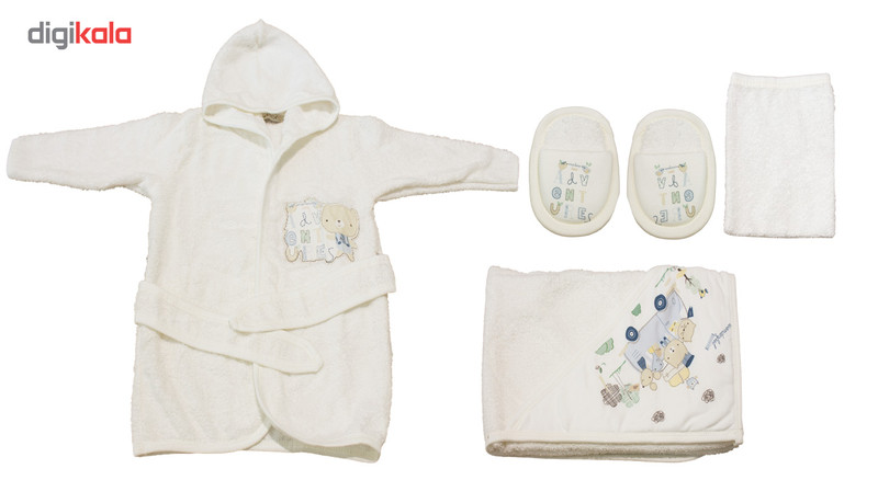 ست 4 تکه حوله نوزادی ببیتوف مدل 3237 سایز 1 سال