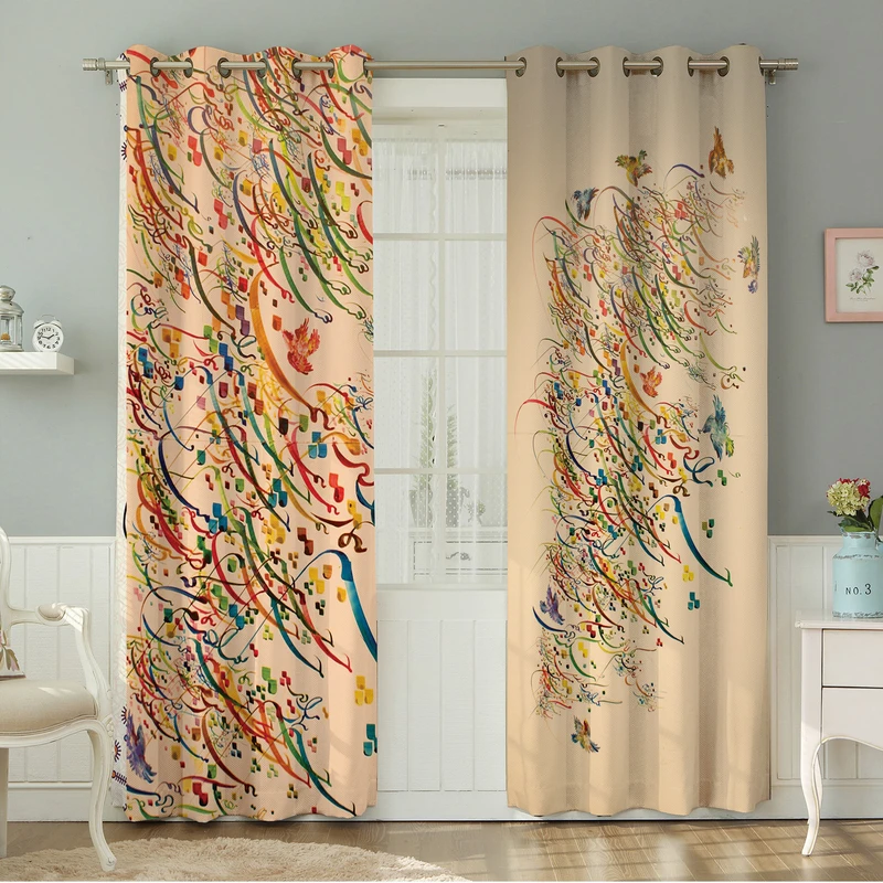 پرده نیروانا طرح  سنتی مدل هازان کد 4308 سایز 140×280 سانتی متر