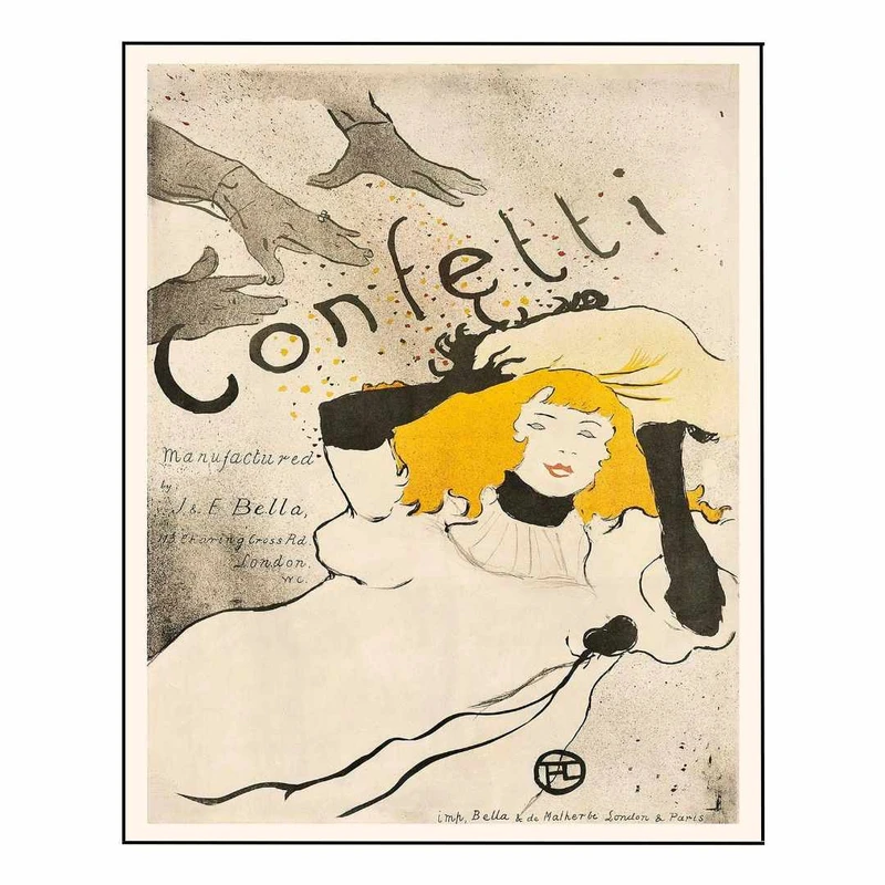 پوستر مدل  زن با چاپ کنفتی تبلیغاتی