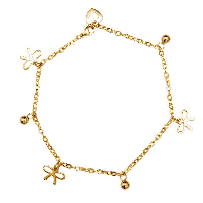 پابند نوژین مدل پاپیون طلایی