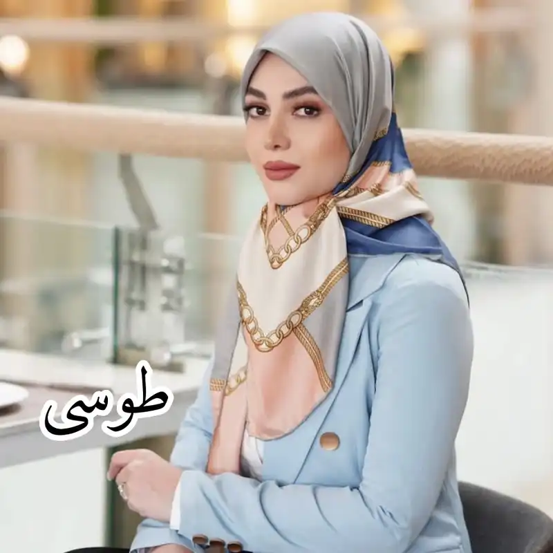 روسری زنانه مدل ابریشم توییل دست دوز مینی کد 013