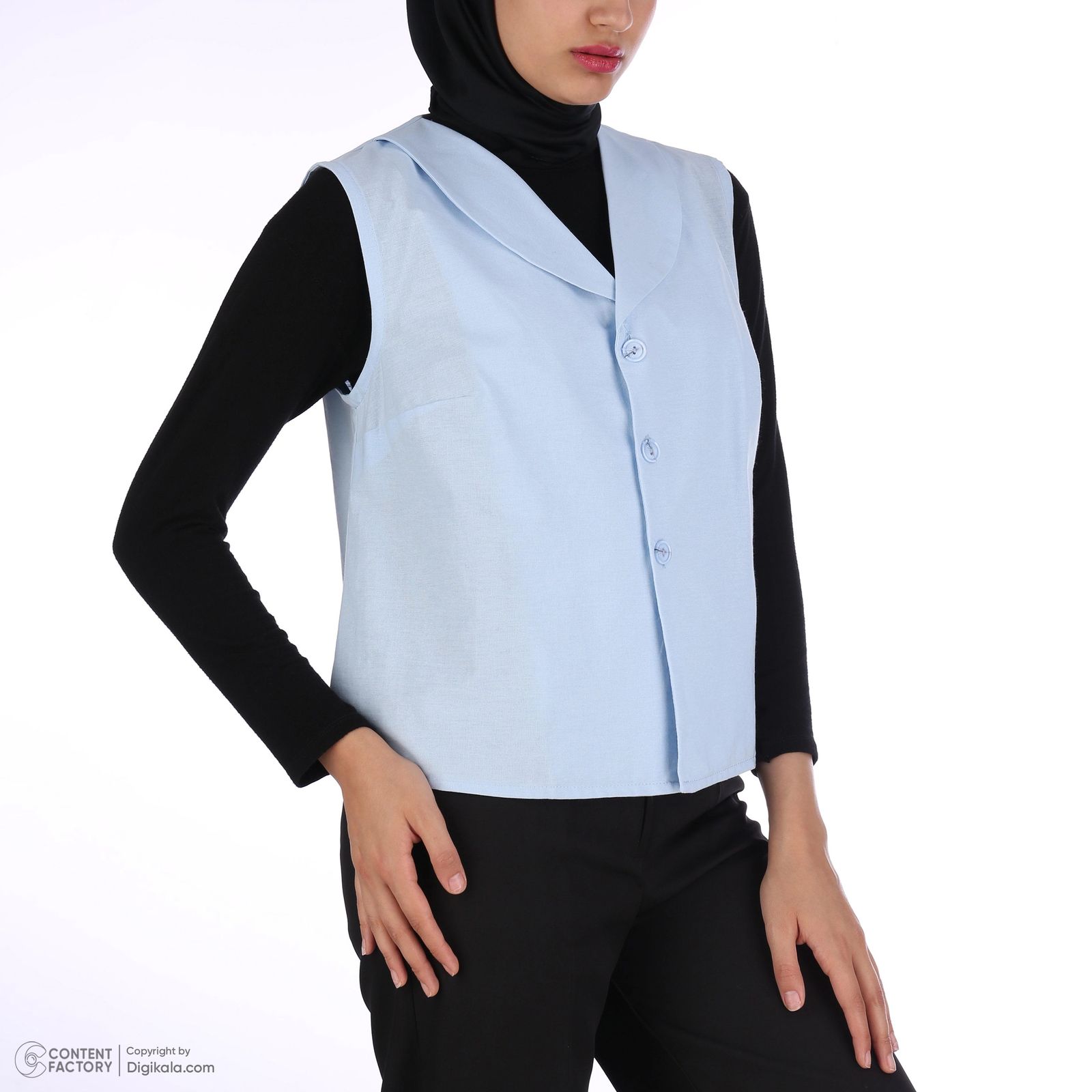 جلیقه زنانه نیو نیل مدل a50206 رنگ آبی -  - 9