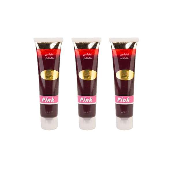 رنگ خوراکی ژله ای صورتی نیلیگون - 150گرم بسته سه عددی