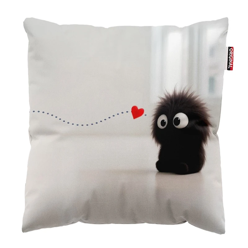 کوسن پاد آفرین مدل پیشی کوچولوی عاشق کد 192 سایز 30*30 سانتی متر