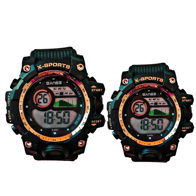 ست ساعت مچی دیجیتال زنانه و مردانه مدل تک زمانه 02