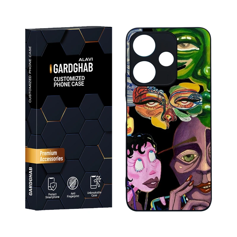 کاور گارد قاب علوی مدل دورژله ای هنری مناسب برای گوشی موبایل شیائومی Poco M6 4G