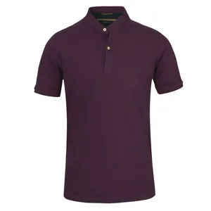 پولوشرت آستین کوتاه مردانه کروم مدل mao collar 2312319