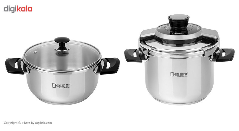 زودپز دوقلو دسینی مدل Twin Fastcook گنجایش 7 و 4 لیتر