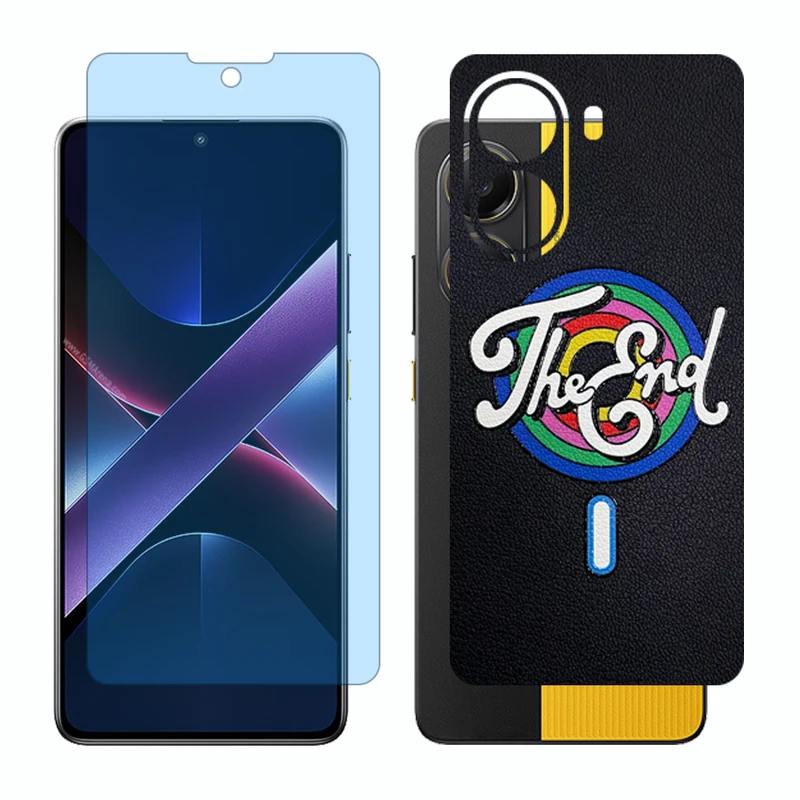 محافظ صفحه نمایش آنتی بلو گلس مدل Together مناسب برای گوشی موبایل شیائومی Poco X7 Pro به همراه برچسب پوششی پشت گوشی