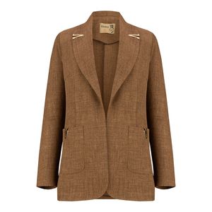 مانتو کتی زنانه السانا مدل سیرنگ کد 210451 رنگ دارچینی