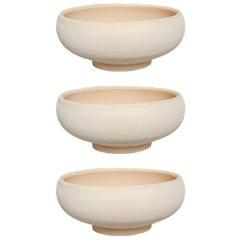 کاسه سفالی مدل تخت کد 03 بسته 3 عددی