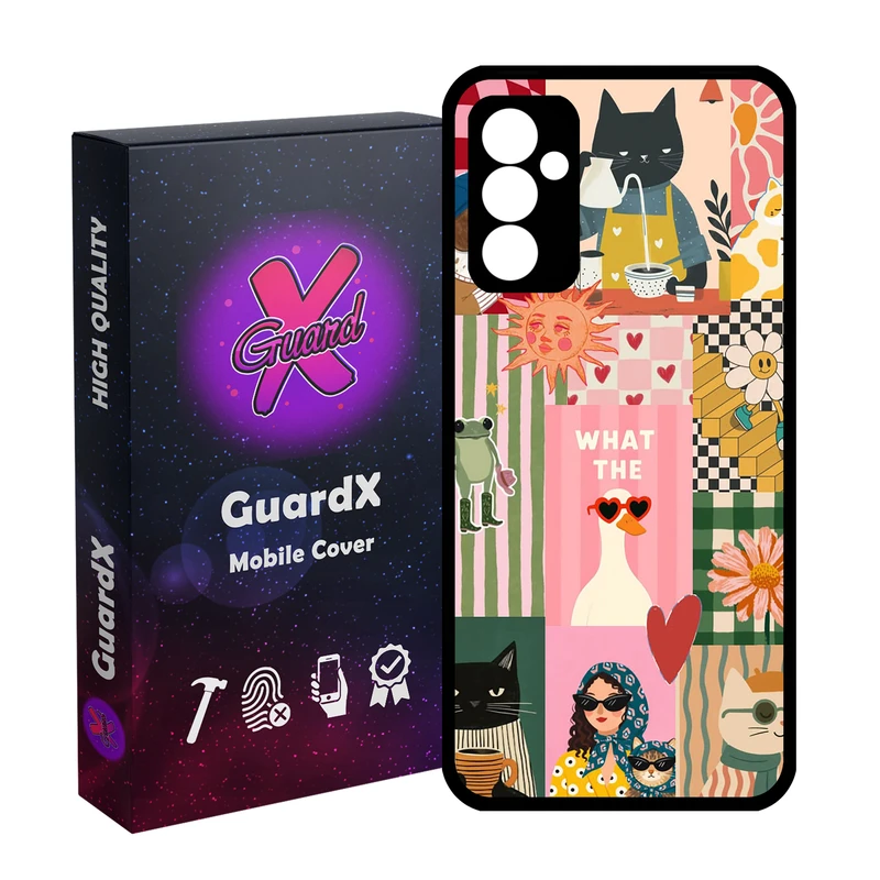 کاور گارد ایکس طرح رنگی مدل 11054 مناسب برای گوشی موبایل سامسونگ Galaxy A54 / A54 5G