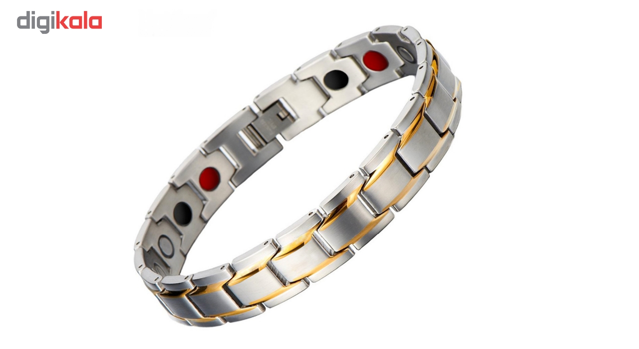 دستبند مغناطیسی سلامت داتیس مدل 102 نقره ای طلا یی 2500 گوس اسپرت