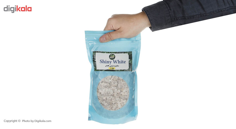 سنگ تزیینی گلدان اوراس مدل Shiny White بسته 1 کیلوگرمی