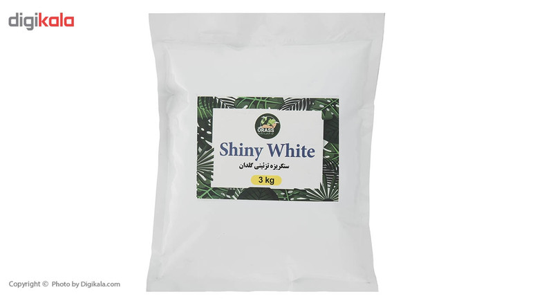 سنگ تزیینی گلدان اوراس مدل Shiny White بسته 3 کیلوگرمی