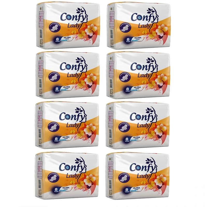 نوار بهداشتی کانفی لیدی مدل ULTRA LONG 8 بسته 8 عددی