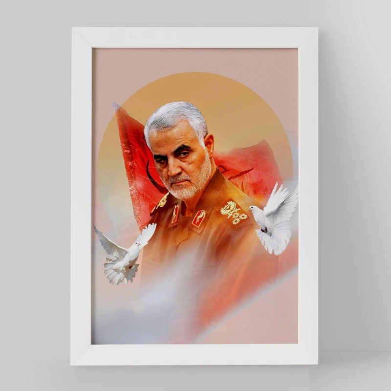 تابلو خندالو مدل سردار قاسم سلیمانی کد 2613