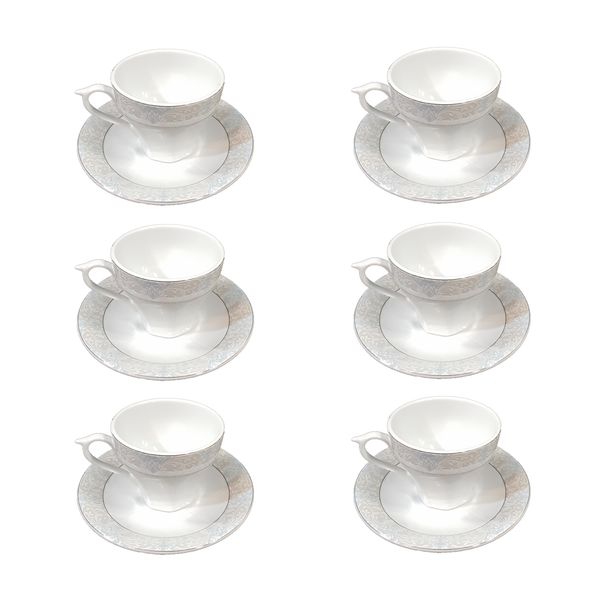 سرویس چای خوری 12 پارچه چینی مقصود مدل ترنم کد 754