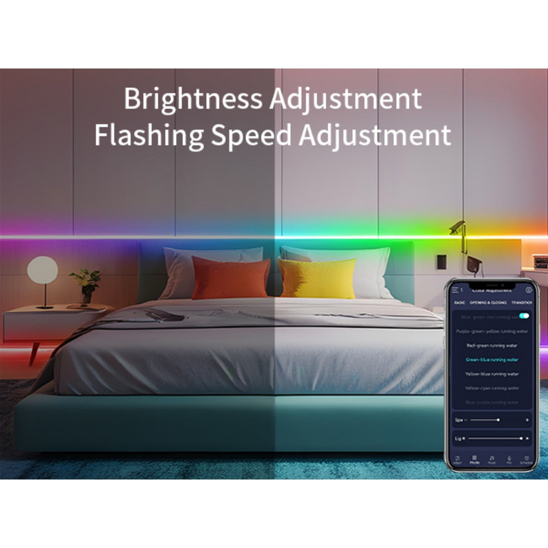 ریسه نئون دریم لایت مدل برنامه پذیر طول ۵متر به همراه آداپتور