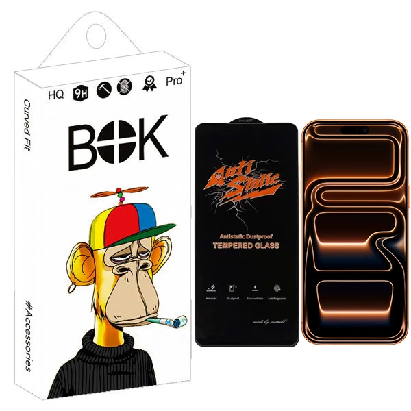 محافظ صفحه نمایش بوک مدل Antistatic Techra مناسب برای گوشی موبایل اپل Iphone 17 Pro Max