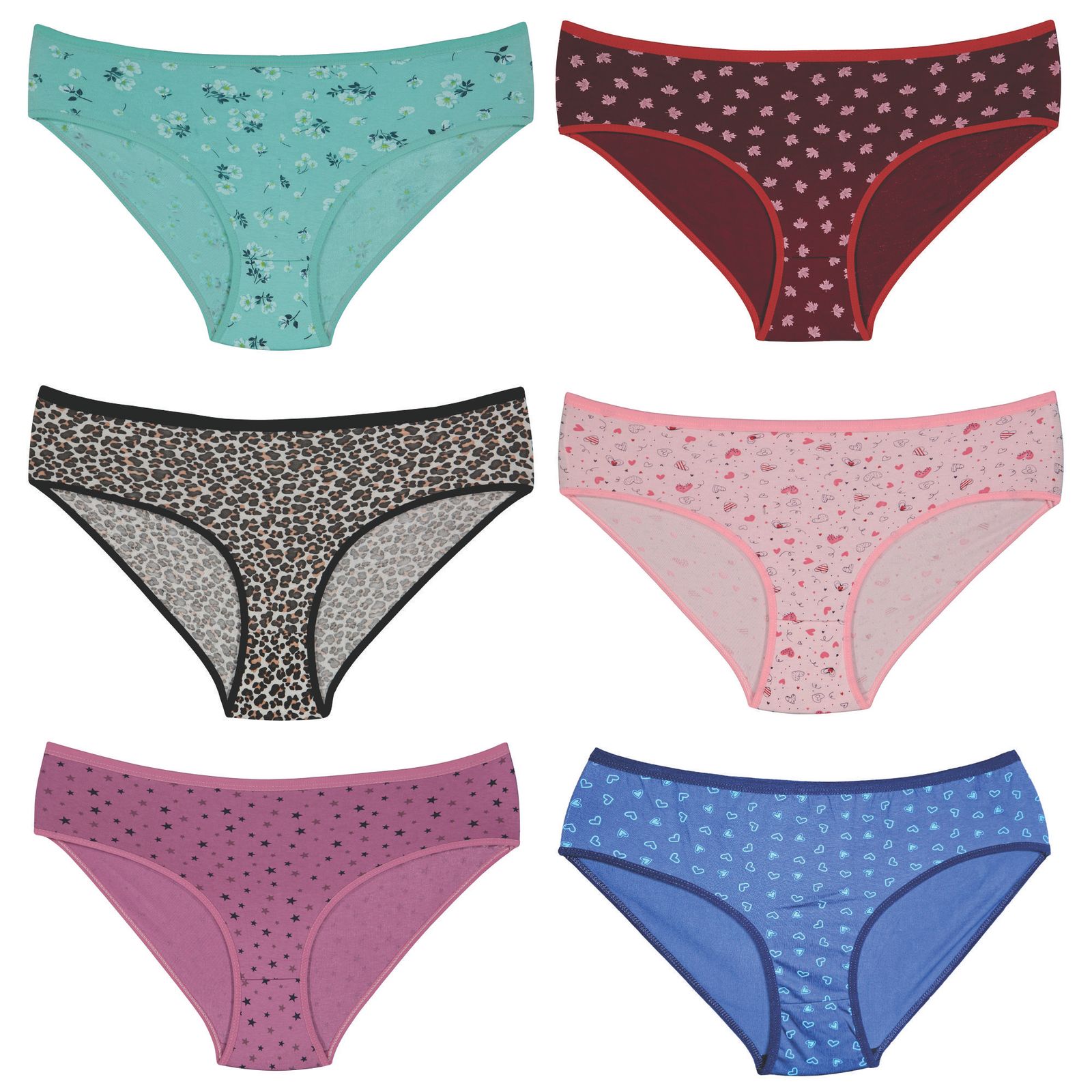 شورت زنانه فرنوش مدل نخ پنبه مجموعه 6 عددی -  - 1