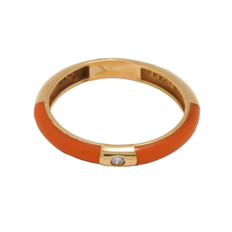 انگشتر طلا 18 عیار زنانه لاوین مدل رنگین کمان سایز 54