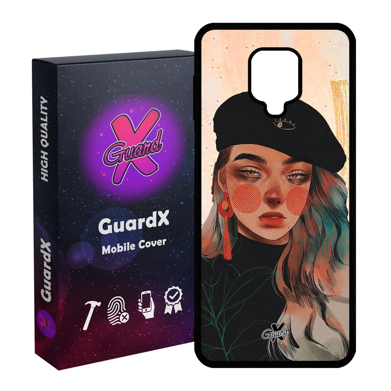 کاور گارد ایکس طرح Girl مدل Glass10321 مناسب برای گوشی موبایل شیائومی Redmi Note 9S / Note 9 Pro / Note 9 Pro Max