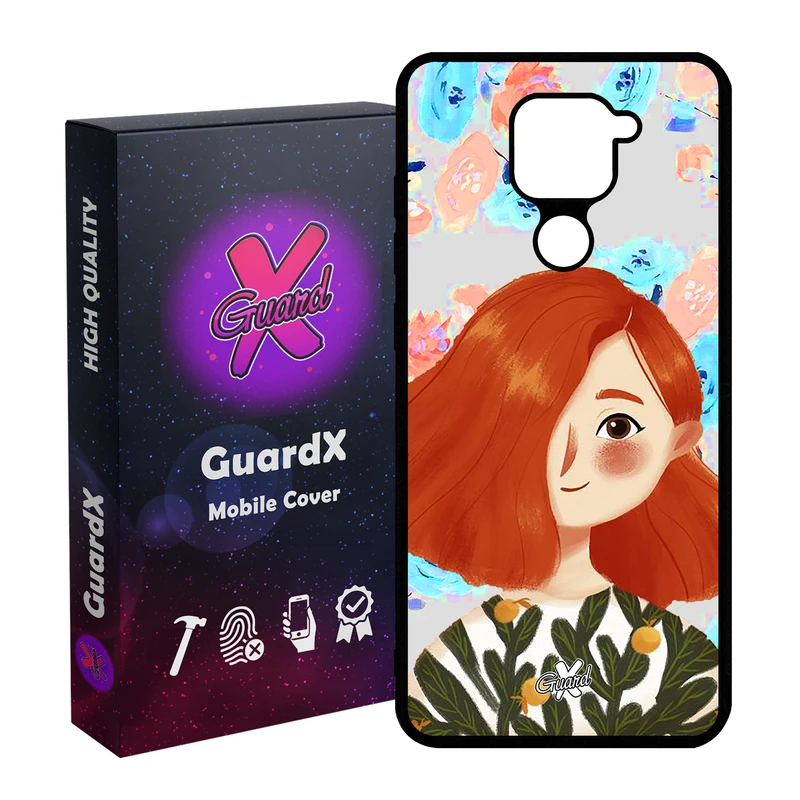کاور گارد ایکس طرح دختر مدل Glass10324 مناسب برای گوشی موبایل شیائومی Redmi Note 9