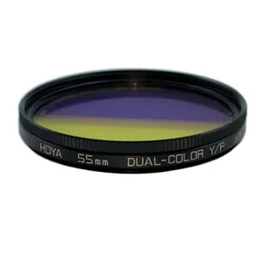 فیلتر لنز هویا مدل 55MM-زرد/بنفش-DUAL COLOR 
