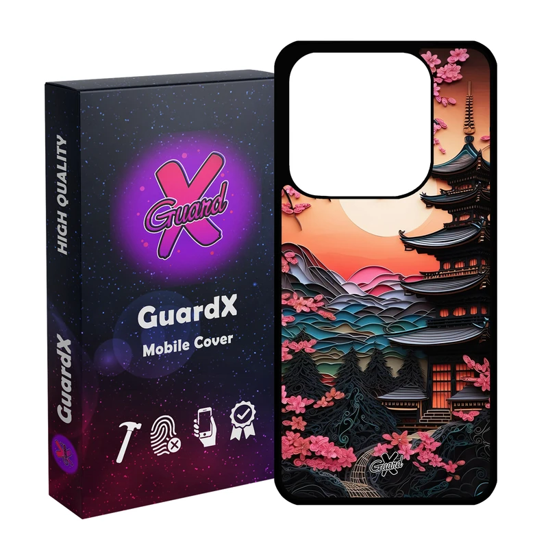 کاور گارد ایکس طرح معبد ژاپن مدل 10582 مناسب برای گوشی موبایل شیائومی Redmi Note 14 4G