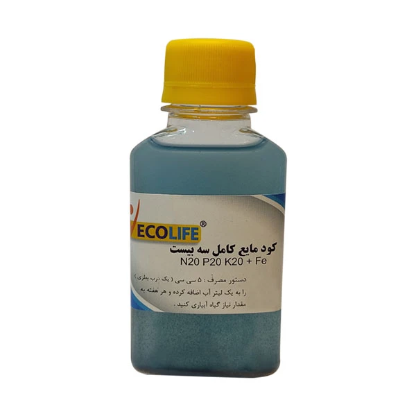 کود مایع سه بیست اکولایف مدل 20 20 K 20 حجم 120 میلی لیتر