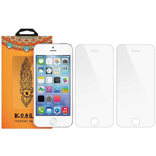 محافظ صفحه نمایش شیشه ای کوالا مدل Tempered مناسب برای گوشی موبایل اپل آیفون 5/5S/SE بسته 2 عددی محافظ صفحه نمایش شیشه ای کوالا مدل Tempered مناسب برای گوشی موبایل اپل آیفون 5/5S/SE بسته 2 عددی