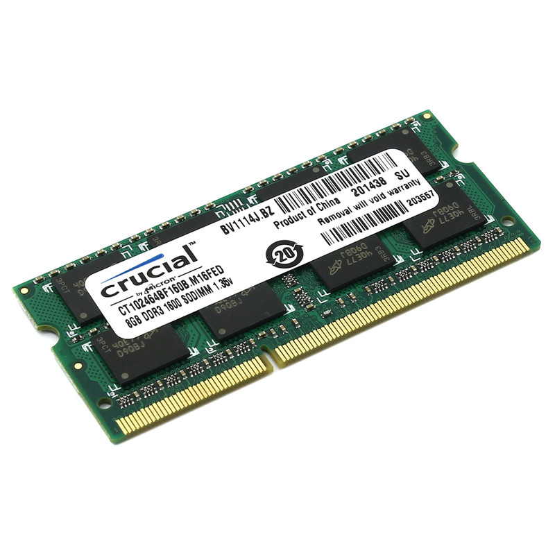رم لپ تاپ کروشیال مدل DDR3 PC3L 12800S MHz ظرفیت 8 گیگابایت