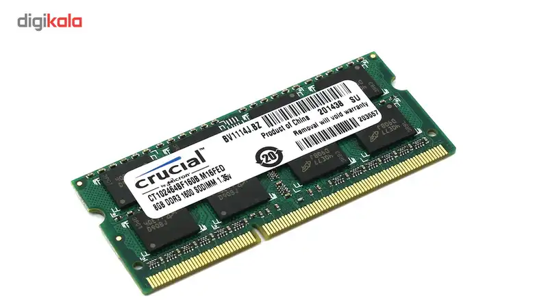 رم لپ تاپ کروشیال مدل DDR3 PC3L 12800S MHz ظرفیت 8 گیگابایت