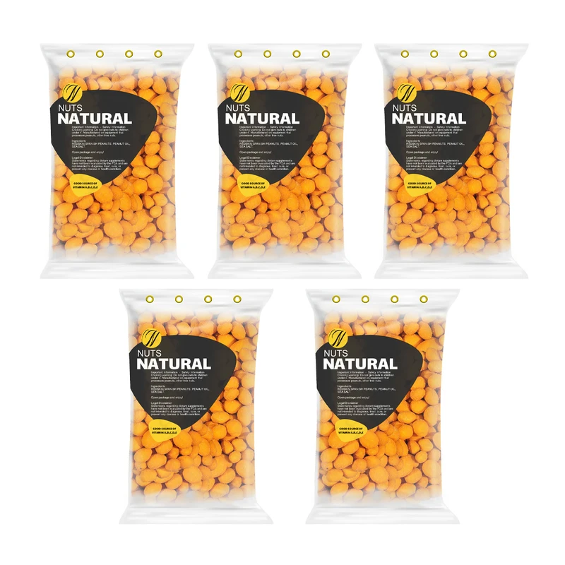 بادام زمینی روکش دار باربیکیو نچرال - 100 گرم بسته 5 عددی 