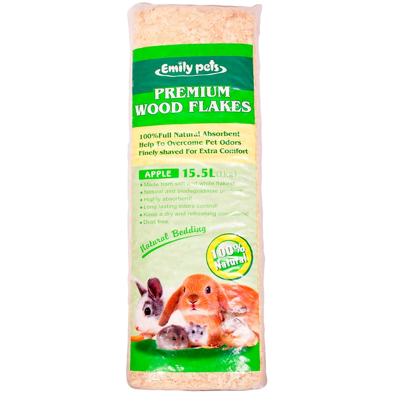 پوشال بستر معطر جوندگان امیلی پتس مدل Apple Flakes وزن 1 کیلوگرم