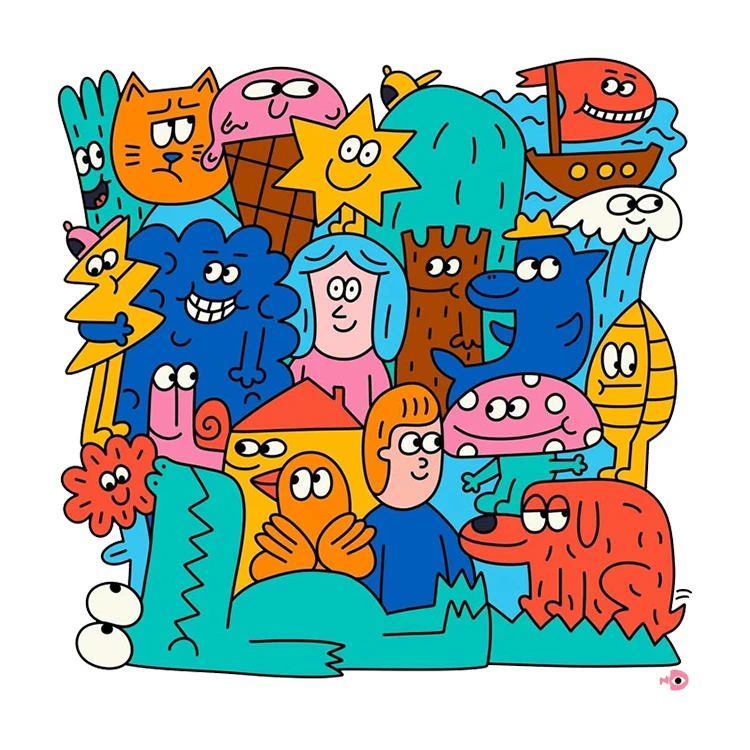 استیکر پارچه و لباس پاد آفرین مدل کارتونی کد S1696